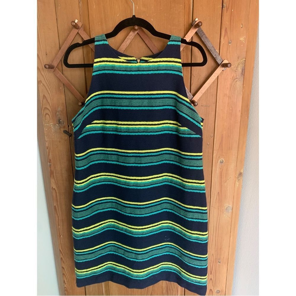 Vineyard Vine stripe Jacquard sleeveless shift dress NWT